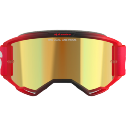 Alpinestars goggle vision 5 blaze red mirror gold